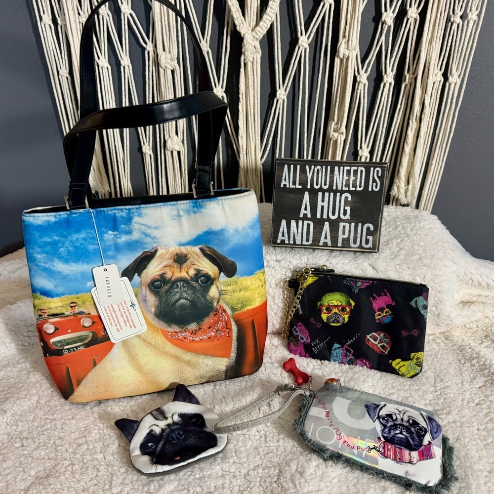 Pug Bundle Sweater, Tee, tote bag/purse - Picture 2 of 6